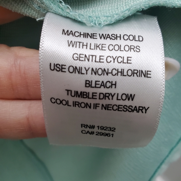 VTG Vest Rare Mint Green Pastel Shade Snap Down Sweatshirt w/ Pockets! Size 12 - Picture 12 of 13